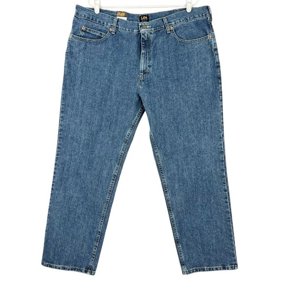 NWT Lee Men's Blue Denim Jeans Size 40x29 Relaxed Fit Straight Leg 100% Cotton - Picture 1 of 15